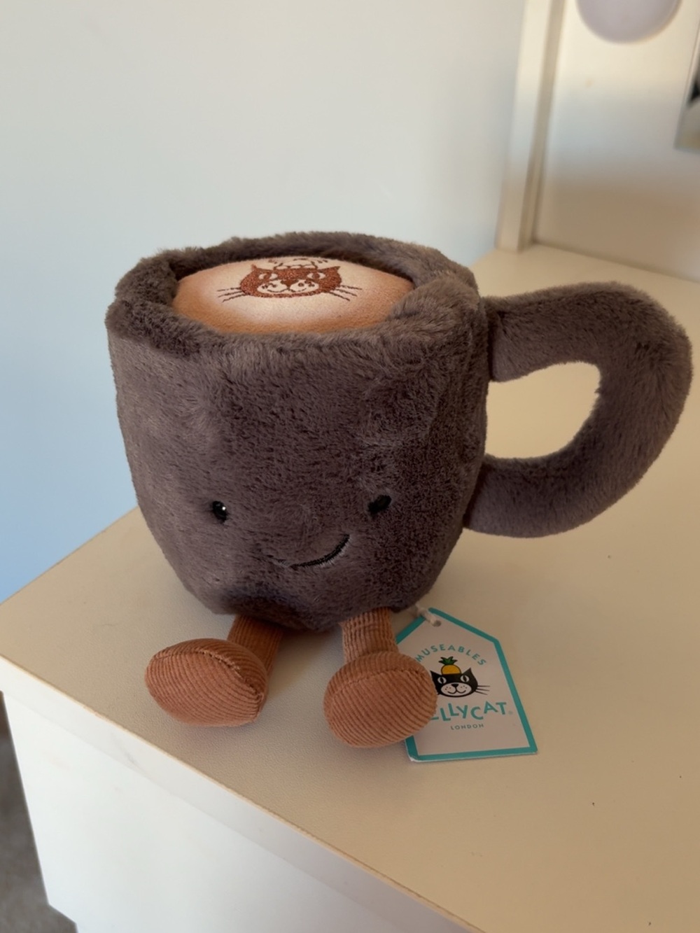 Jellycat Amuseables Coffee-To-Go Brown Plush Toy NWT